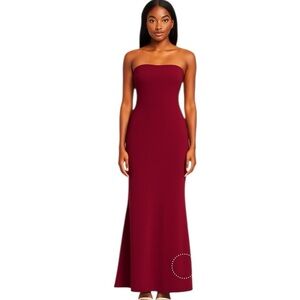 Katie May - Mary Kate Gown in Bordeaux Strapless Backless Formal Dress Sz 0